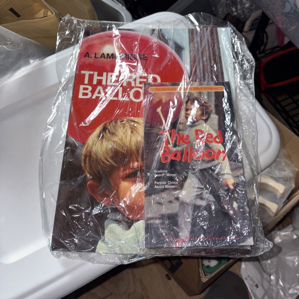 The Red Balloon Book and VHS Tape Set Albert Lamorisse Academy Award Winner